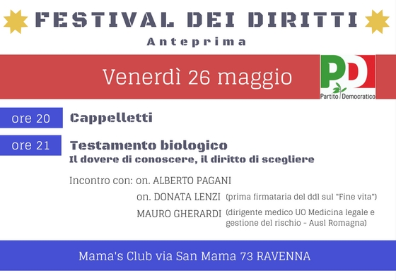 TESTAMENTO BIOLOGICO: IL DOVERE DI CONOSCERE, IL DIRITTO DI SCEGLIERE