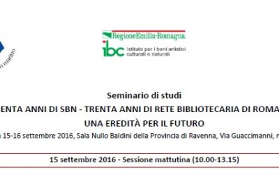 La Rete Bibliotecaria di Romagna e San Marino compie 30 anni