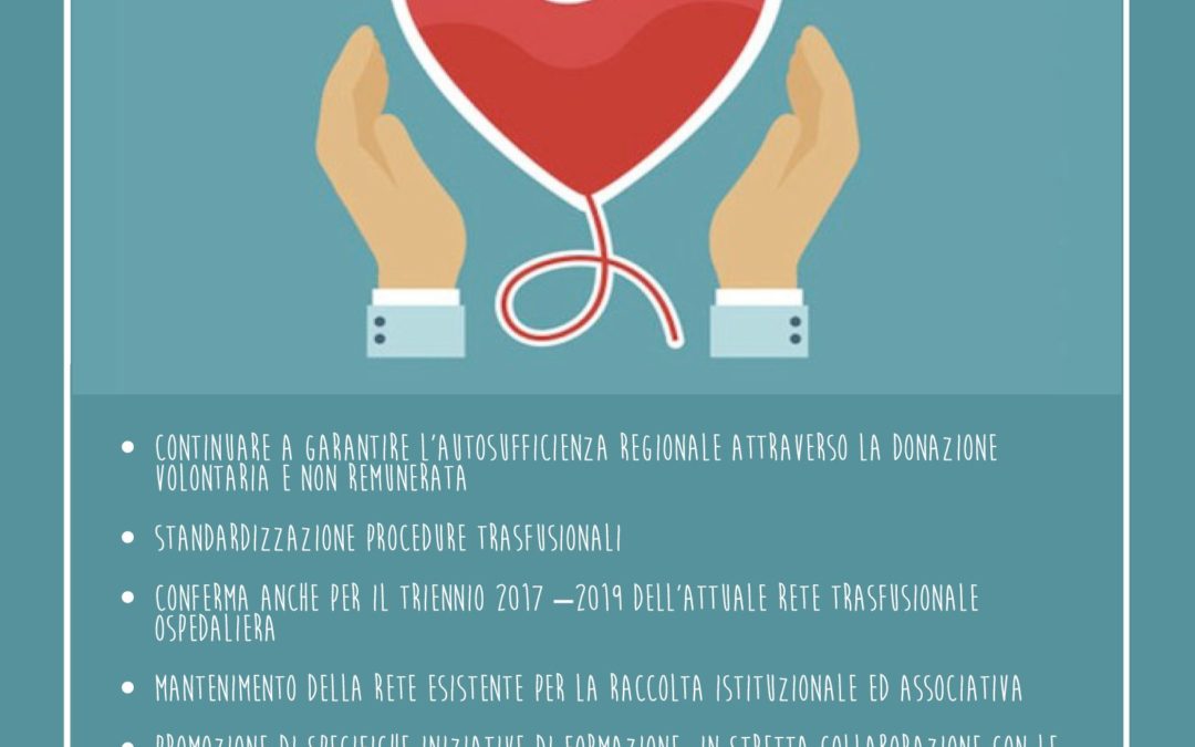 Piano Sangue e plasma regionale 2017-2019